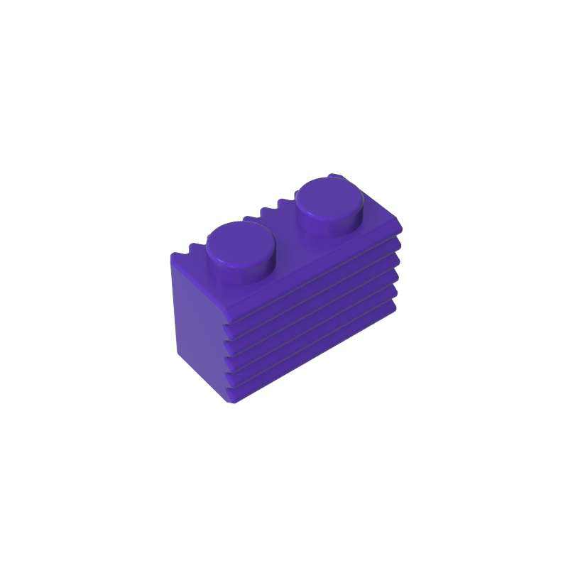 2877 | Brick, Modified 1 x 2 with Grille / Fluted Profile