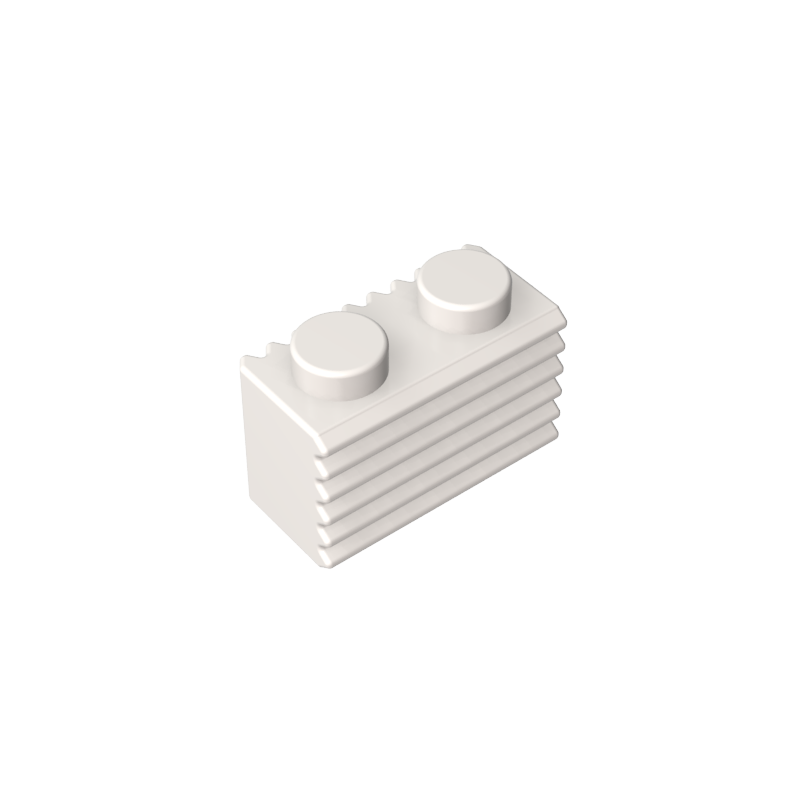 2877 | Brick, Modified 1 x 2 with Grille / Fluted Profile