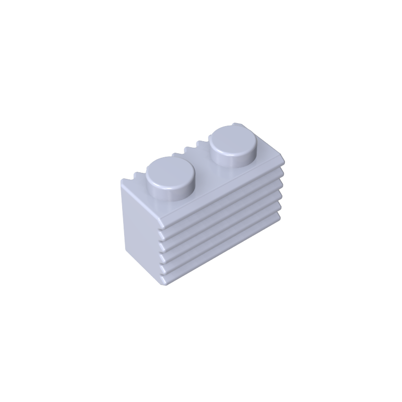 2877 | Brick, Modified 1 x 2 with Grille / Fluted Profile