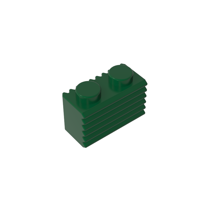 2877 | Brick, Modified 1 x 2 with Grille / Fluted Profile