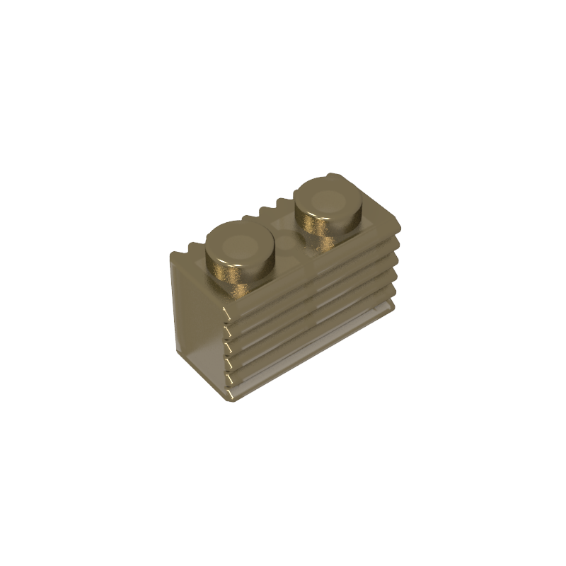 2877 | Brick, Modified 1 x 2 with Grille / Fluted Profile