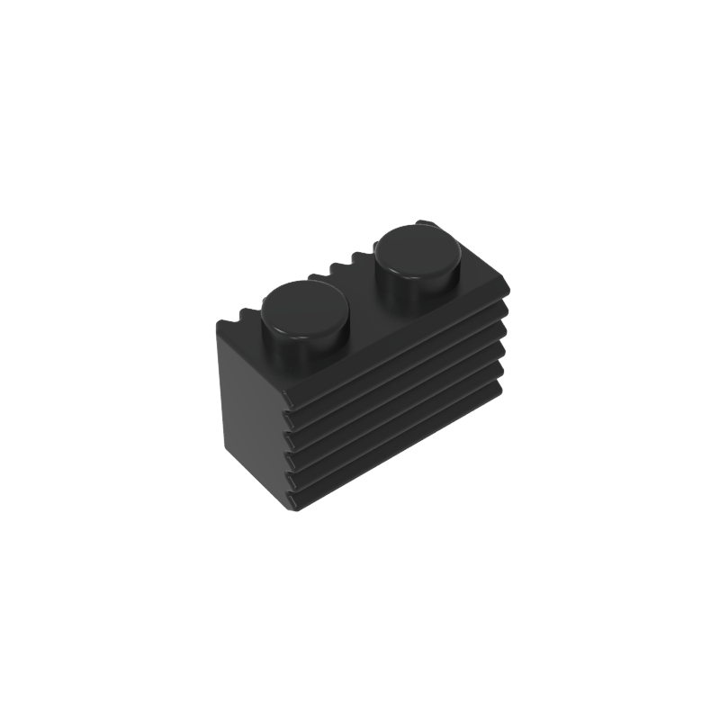 2877 | Brick, Modified 1 x 2 with Grille / Fluted Profile