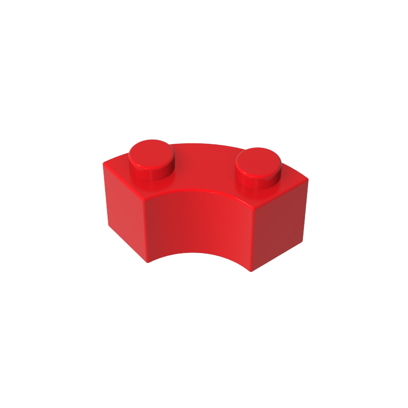 85080 | Brick, Round Corner 2 x 2 Macaroni with Stud Notch