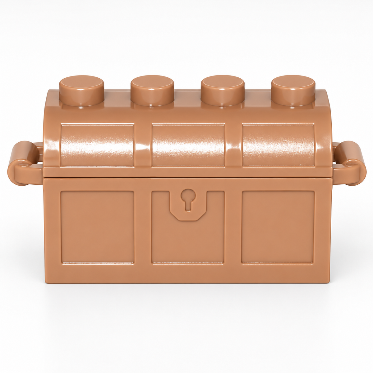 4739a | Container, Treasure Chest with Slots in Back and (Same Color) Thick Hinge Curved Lid