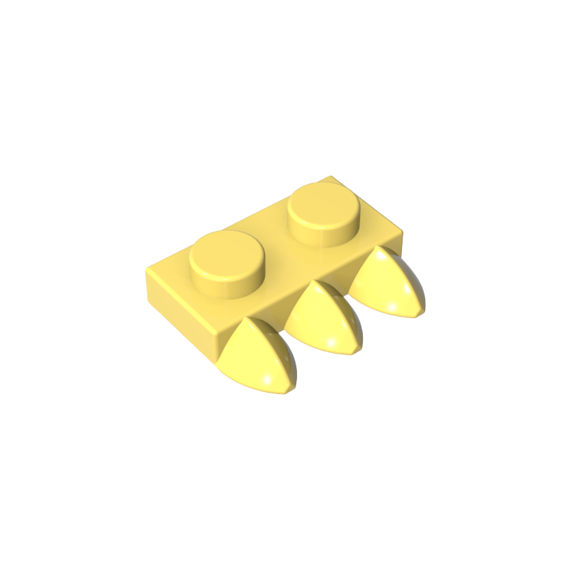 15208 | Plate, Modified 1 x 2 with 3 Teeth