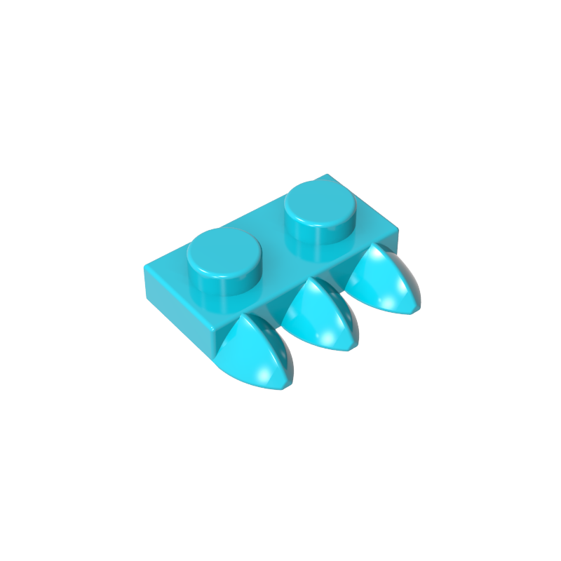 15208 | Plate, Modified 1 x 2 with 3 Teeth