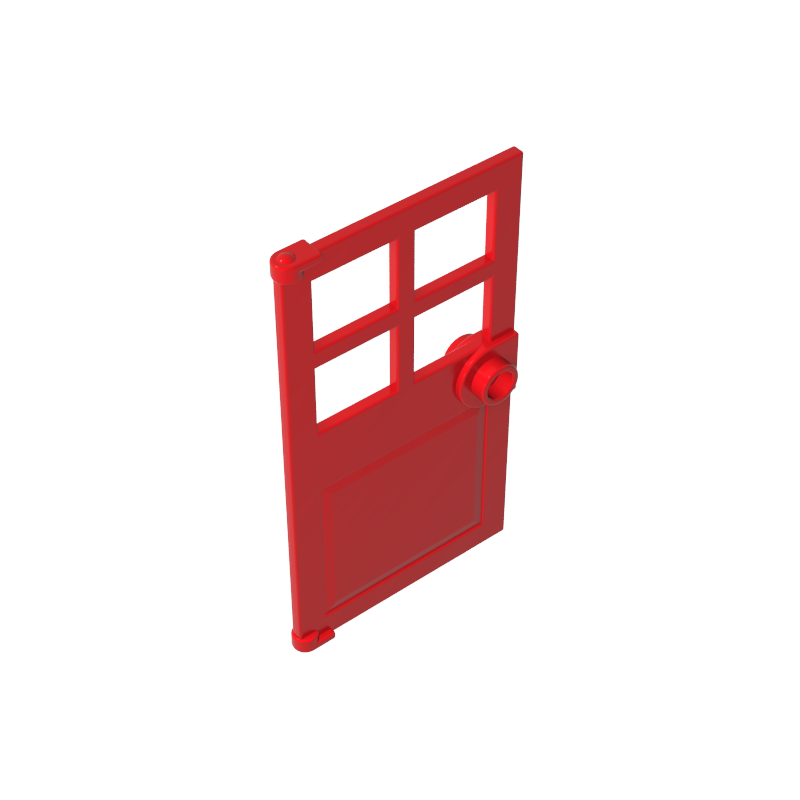 60623 | Door 1 x 4 x 6 with 4 Panes and Stud Handle
