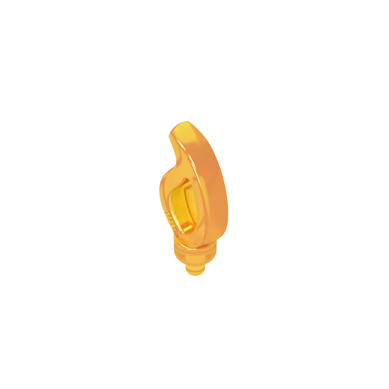 37775 | Wave Rounded Straight Single with Small Pin End (Candle Flame)