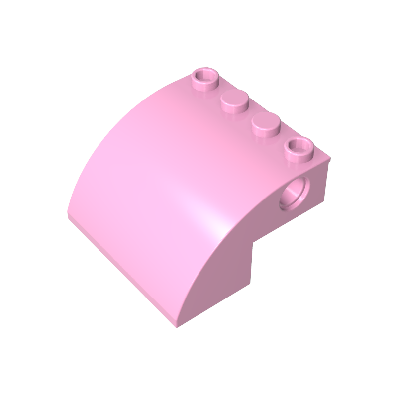 61487 | Slope, Curved 4 x 4 x 2 with 4 Studs and Pin Holes