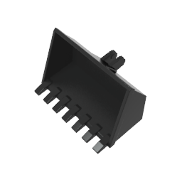 30394 | Vehicle, Digger Bucket 7 Teeth 3 x 6 with Locking 2 Finger Hinge