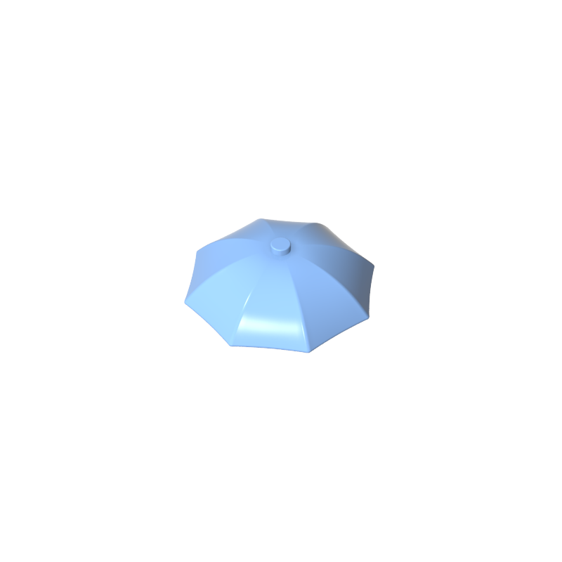 4094b | Utensil Umbrella Top with No Bottom Flaps, 6 x 6 with Top Stud