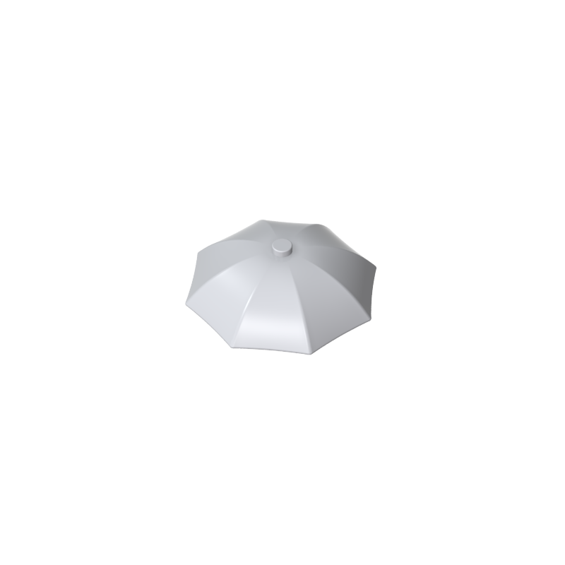 4094b | Utensil Umbrella Top with No Bottom Flaps, 6 x 6 with Top Stud