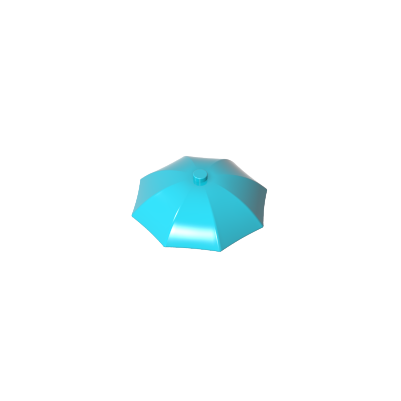 4094b | Utensil Umbrella Top with No Bottom Flaps, 6 x 6 with Top Stud