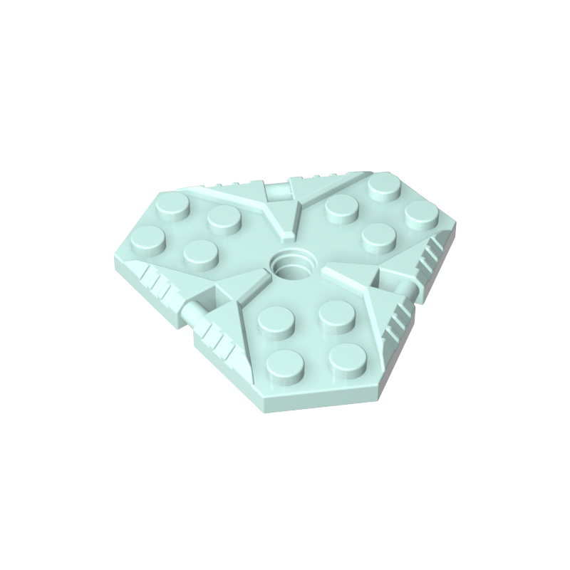 27255 | Plate, Modified 6 x 6 Hexagonal with Pin Hole