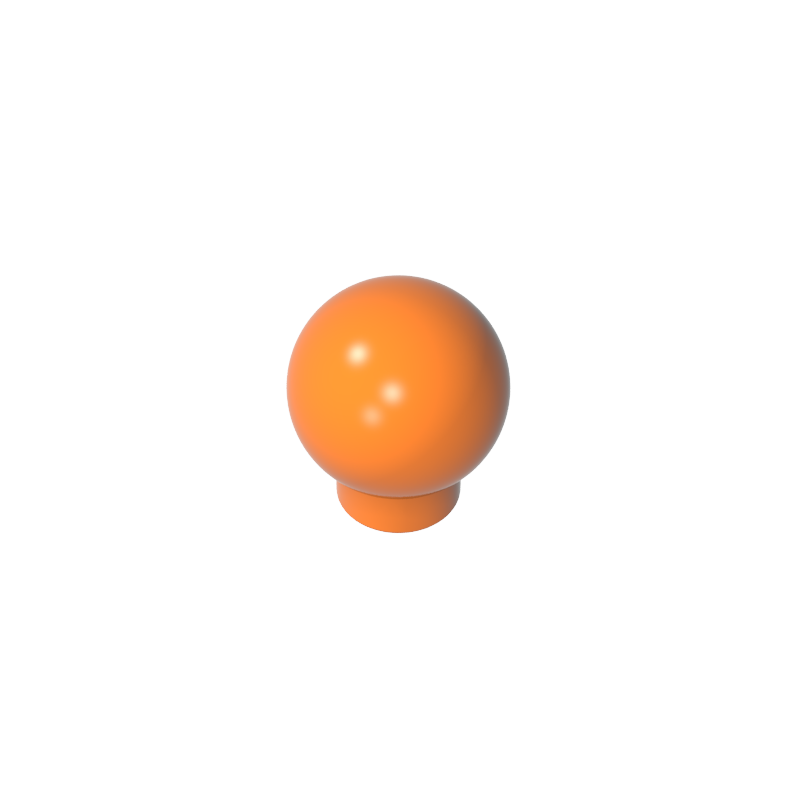 33176 | Brick, Round 1 x 1 with Ball (Finial)