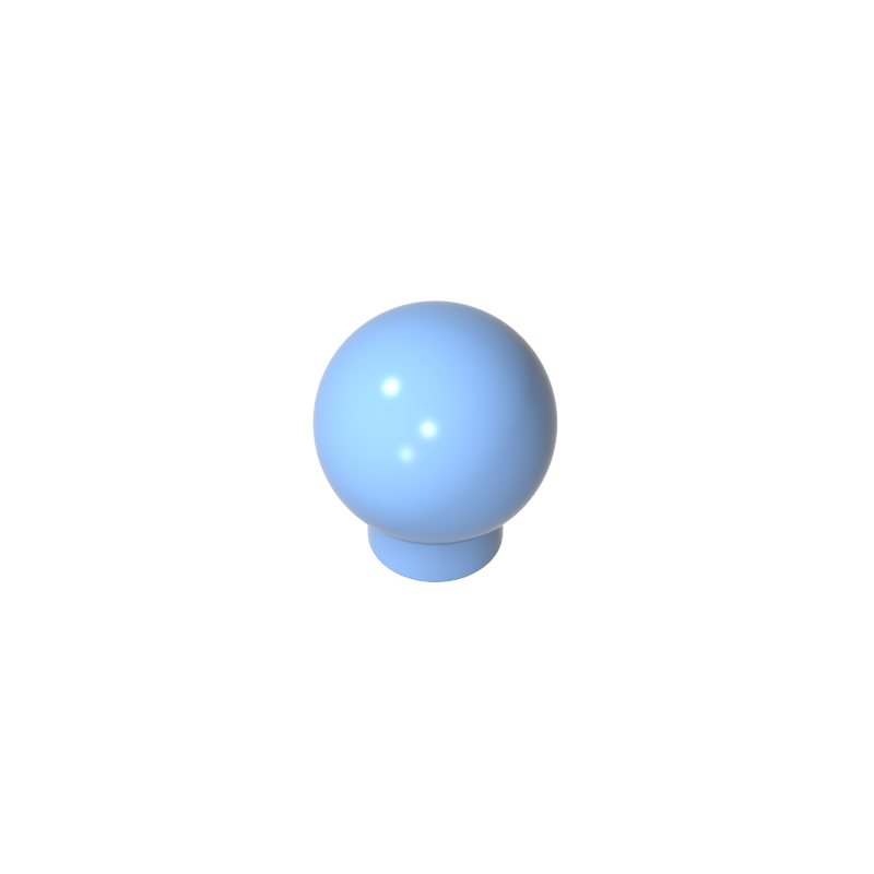 33176 | Brick, Round 1 x 1 with Ball (Finial)