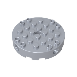 18897 | Brick, Round 6 x 6 with 4 Side Pin Holes and Center Hole