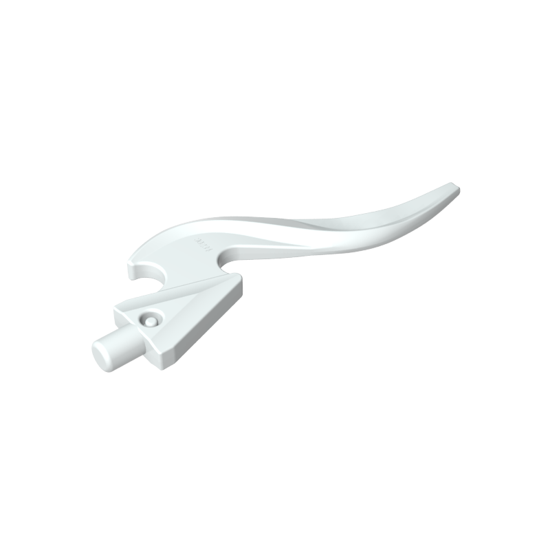 18395 | Wave Rounded Curved Single with Bar End and Triangular Base (Flame)