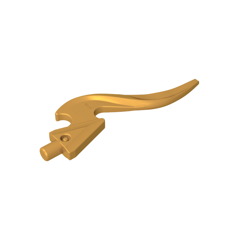 18395 | Wave Rounded Curved Single with Bar End and Triangular Base (Flame)