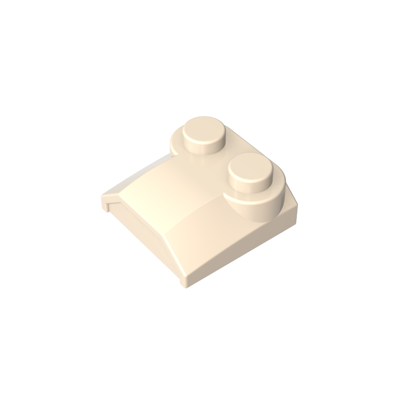 41855 | Slope, Curved 2 x 2 x 2/3 with 2 Studs and Curved Sides, Lip End