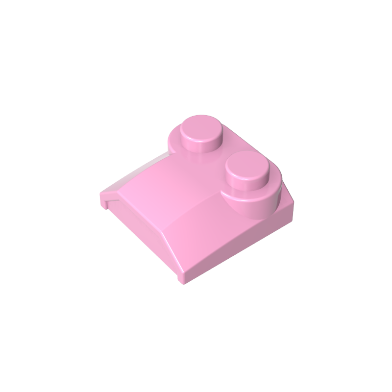 41855 | Slope, Curved 2 x 2 x 2/3 with 2 Studs and Curved Sides, Lip End
