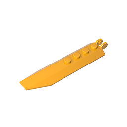 30407 | Hinge Plate 1 x 8 with Angled Side Extensions, Squared Plate Underside