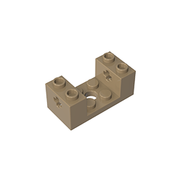 67446 | Technical Brick 2 x 4 x 1 1/3 with Axle Holes and 2 x 2 Cutout