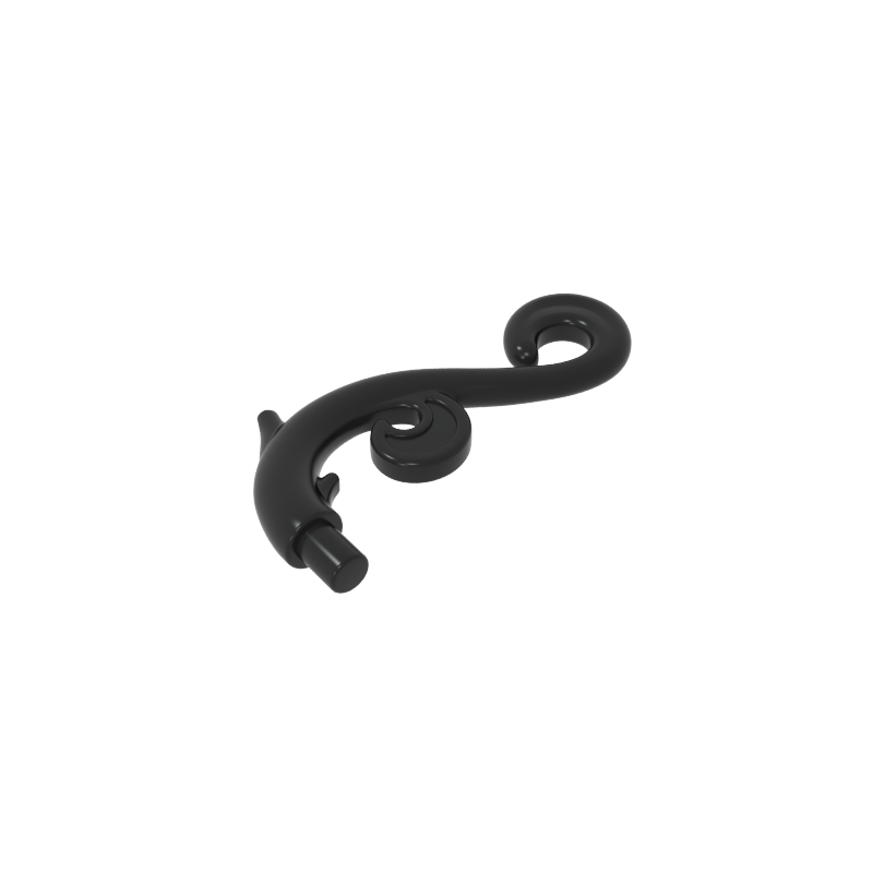 28870 | Plant Stem, Curved with Bar, Thorns, and Swirls