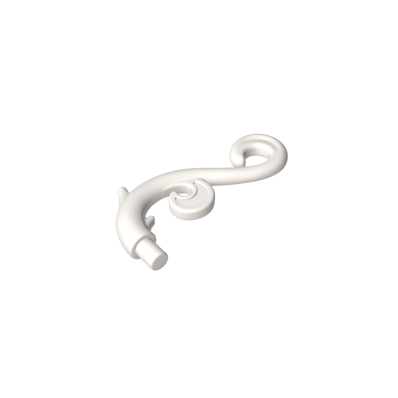 28870 | Plant Stem, Curved with Bar, Thorns, and Swirls