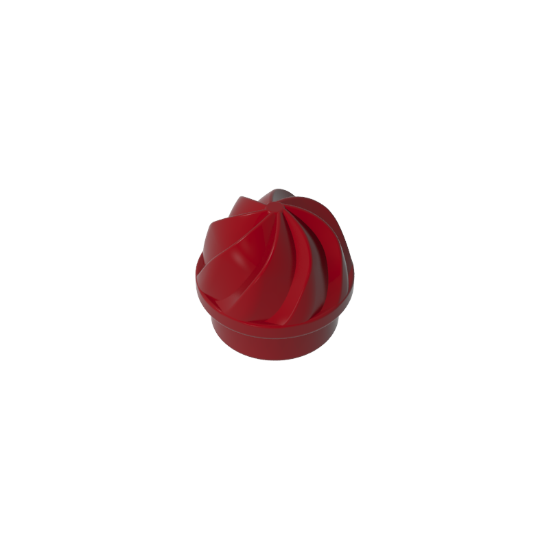 15470 | Plate, Round 1 x 1 with Vertical Swirl / Twist