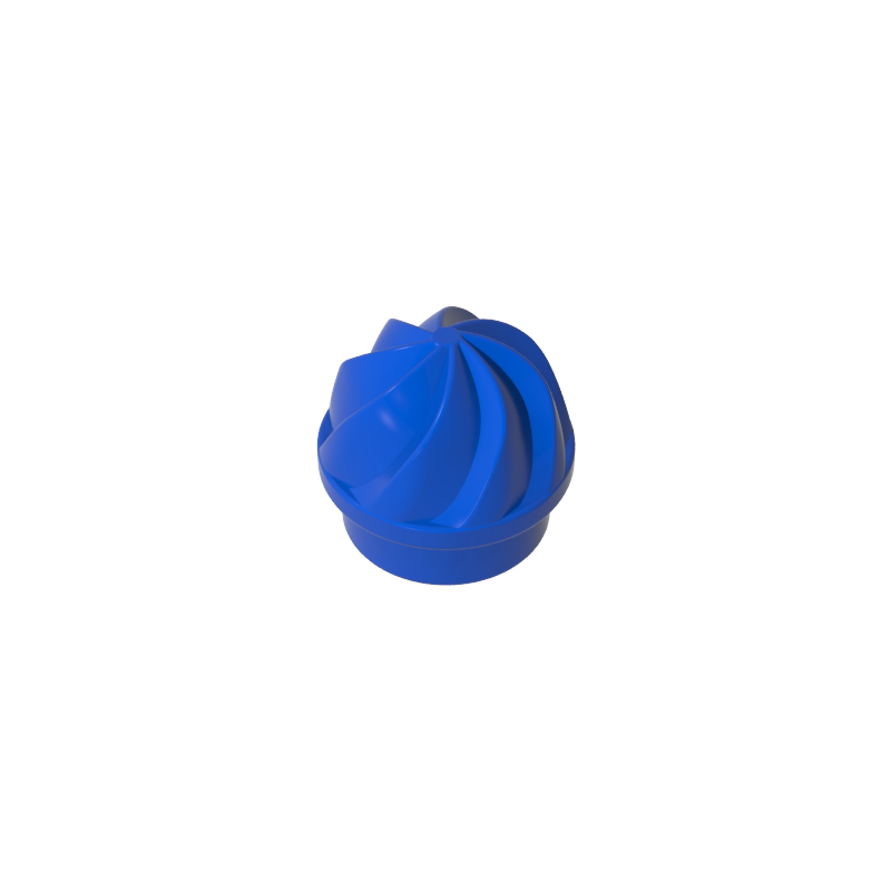 15470 | Plate, Round 1 x 1 with Vertical Swirl / Twist