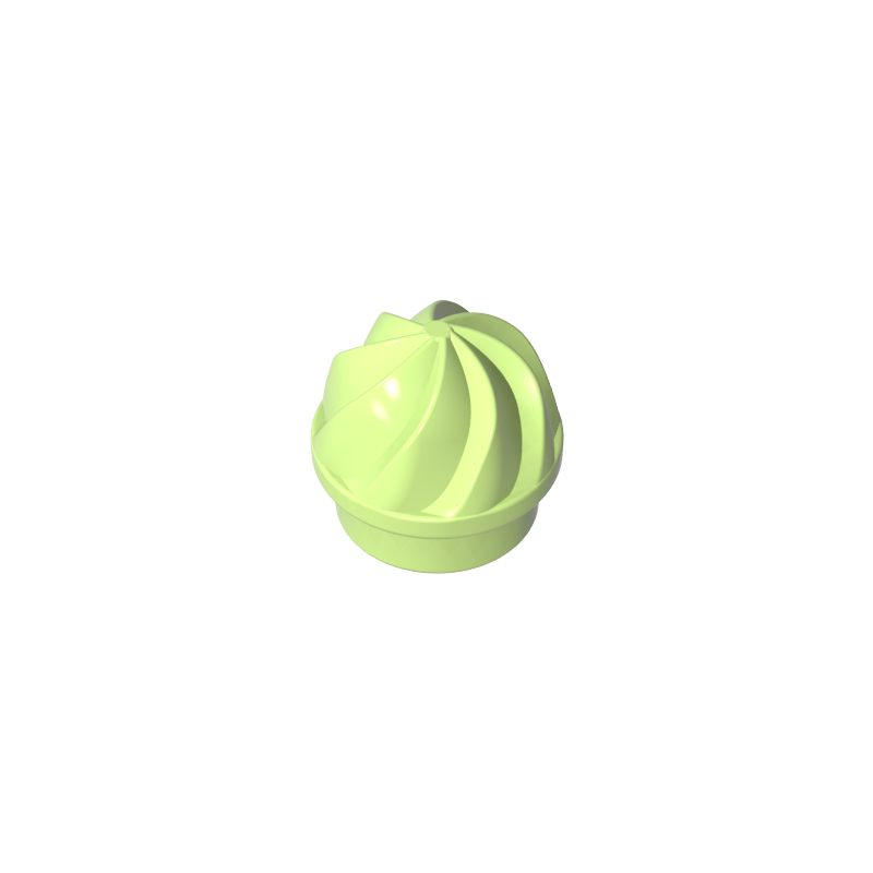 15470 | Plate, Round 1 x 1 with Vertical Swirl / Twist