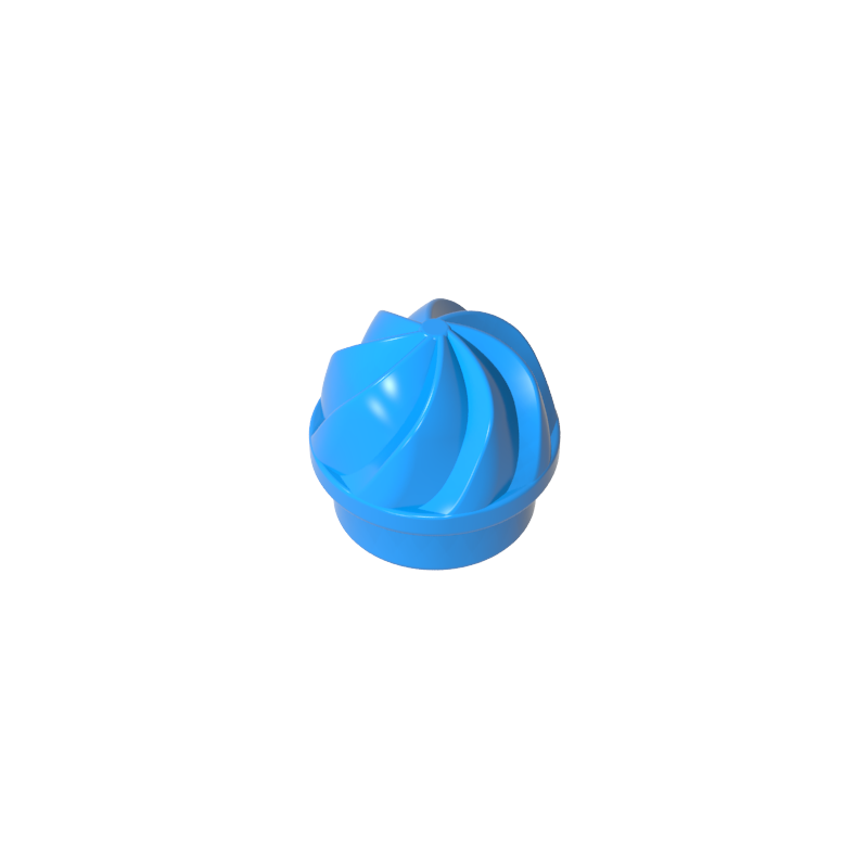 15470 | Plate, Round 1 x 1 with Vertical Swirl / Twist