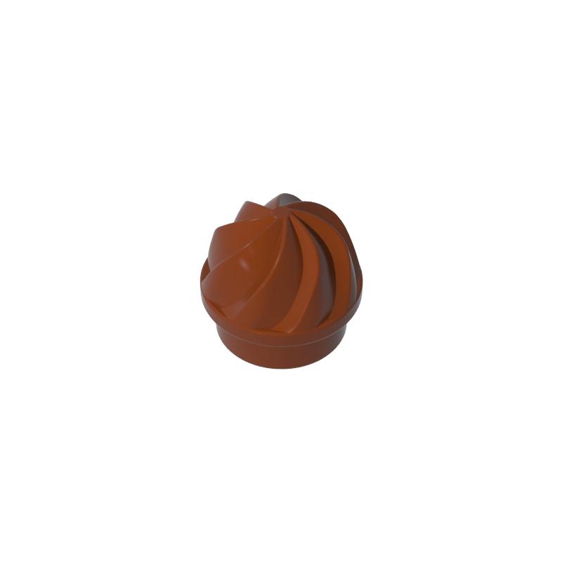 15470 | Plate, Round 1 x 1 with Vertical Swirl / Twist
