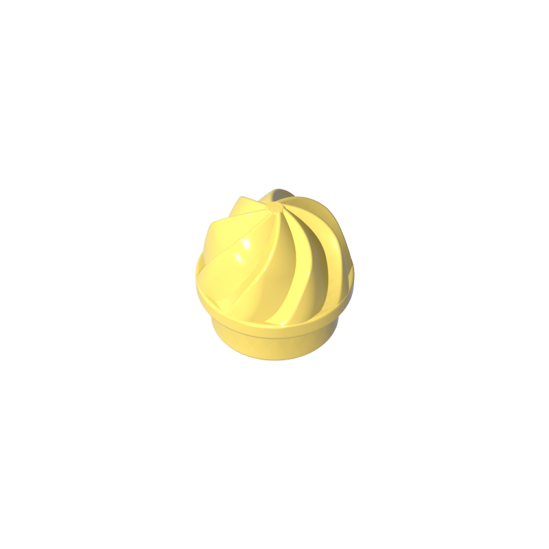 15470 | Plate, Round 1 x 1 with Vertical Swirl / Twist