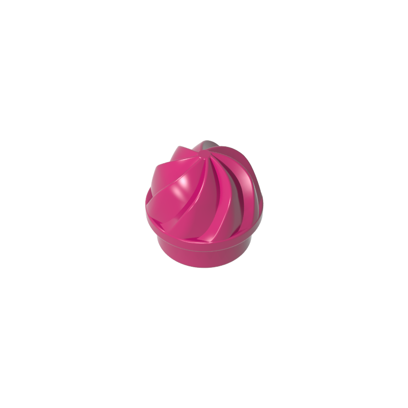 15470 | Plate, Round 1 x 1 with Vertical Swirl / Twist