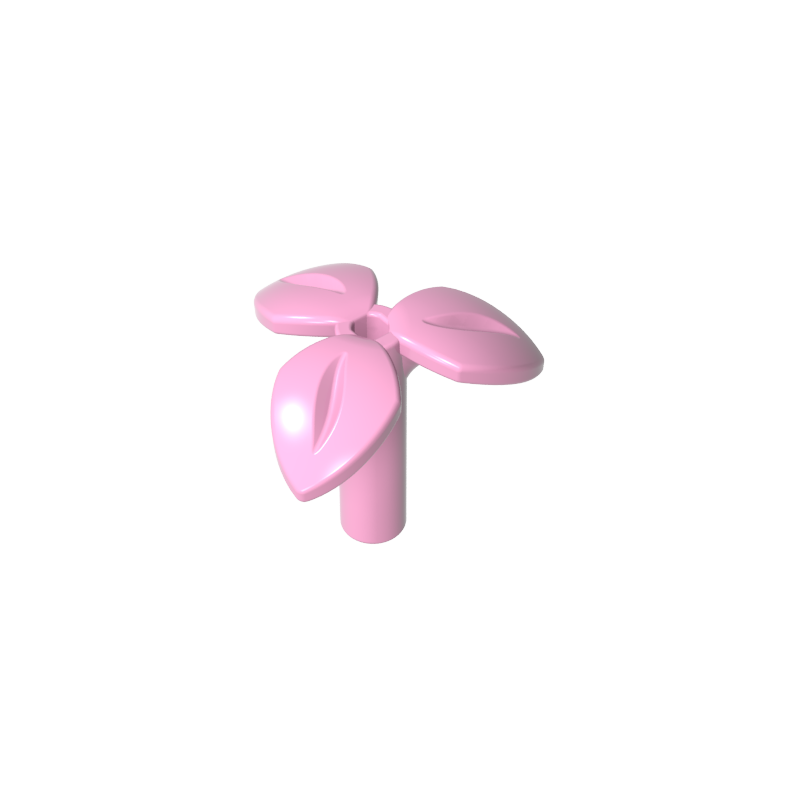 37695 | Plant Stem with Bar, 3 Leaves, and Small Pin Hole