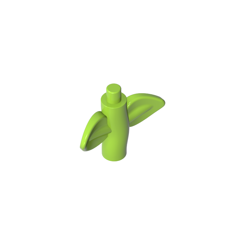 1747 | Plant Stem / Stalk with Bar, Bar Holder, and 2 Leaves