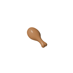 33057 | Turkey Drumstick, 20mm with Round Opening on Back