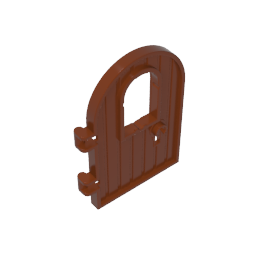 64390 | Door 1 x 4 x 6 Round Top with Window and Keyhole, Reinforced Edge