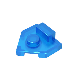 27928 | Wedge, Plate 2 x 2 Pentagonal with Center Stud and 1 x 1/2 Raised Tab on Top
