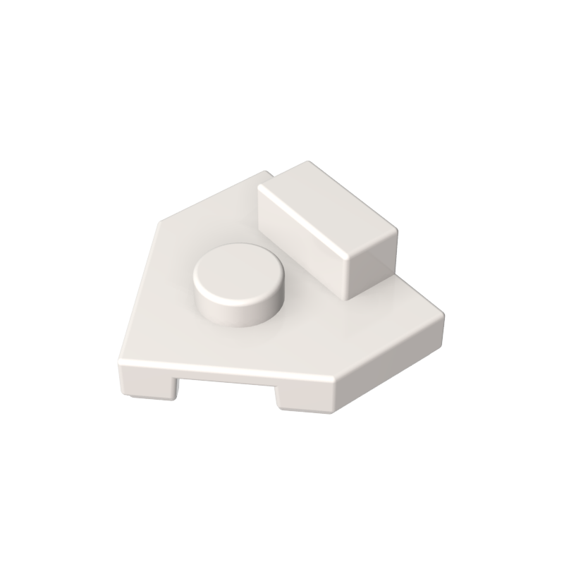 27928 | Wedge, Plate 2 x 2 Pentagonal with Center Stud and 1 x 1/2 Raised Tab on Top