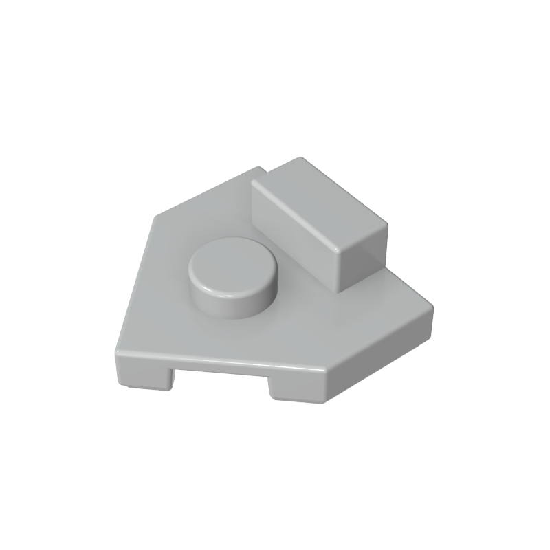 27928 | Wedge, Plate 2 x 2 Pentagonal with Center Stud and 1 x 1/2 Raised Tab on Top