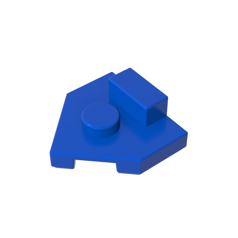 27928 | Wedge, Plate 2 x 2 Pentagonal with Center Stud and 1 x 1/2 Raised Tab on Top