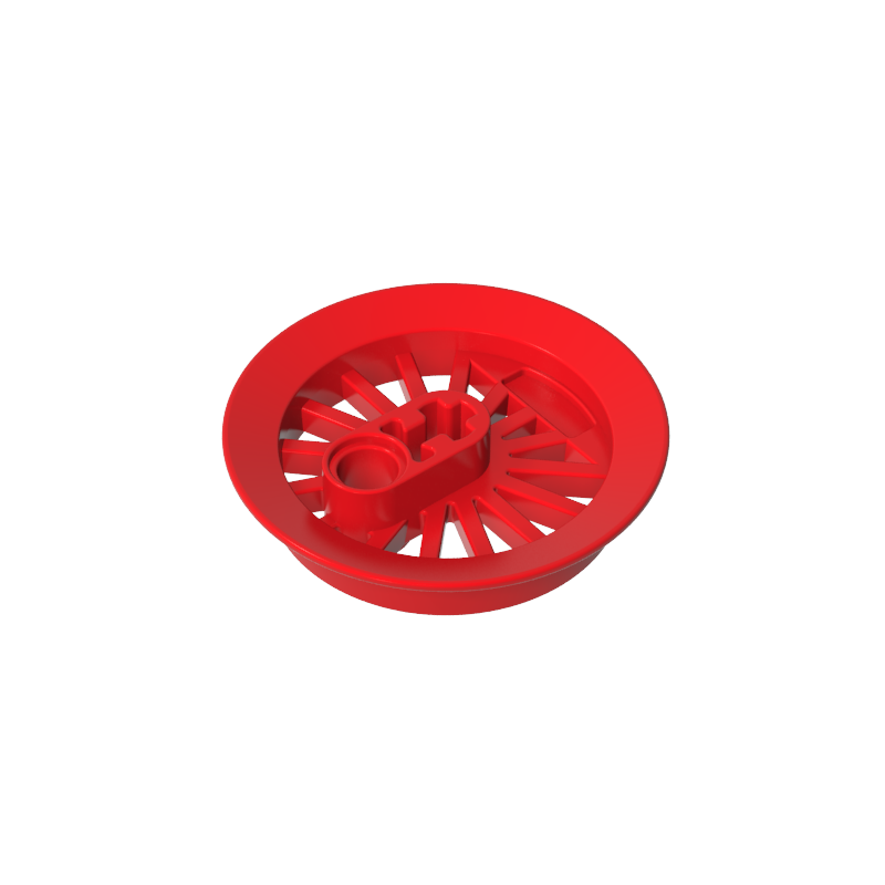 85489a | Train Wheel RC, Spoked with Technical Axle Hole and Counterweight, 37 mm D. (Flanged Driver)