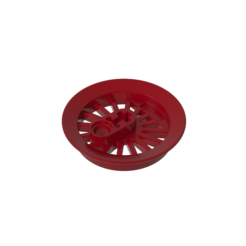 85489a | Train Wheel RC, Spoked with Technical Axle Hole and Counterweight, 37 mm D. (Flanged Driver)
