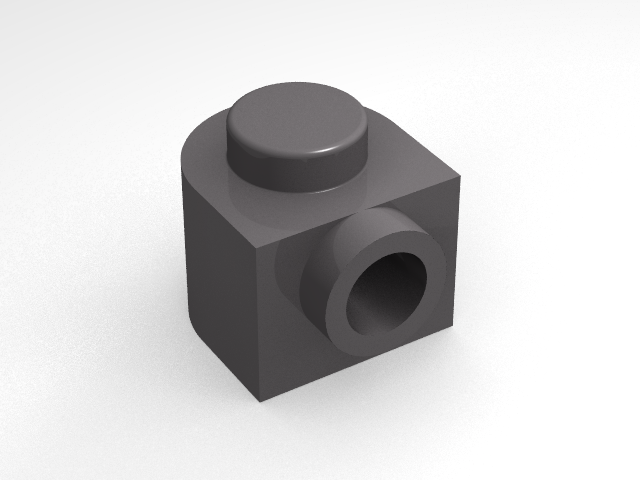 3386 | Brick, Round 1 x 1 x 2/3 Half Circle Extended with Stud on Side