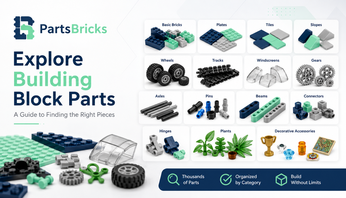Building Block Parts & Brick Parts Guide | PartsBricks
