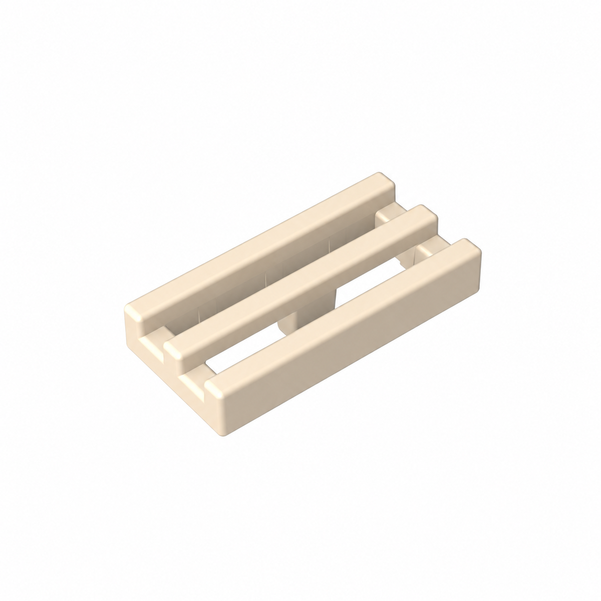 2412b | Tile, Modified 1 x 2 Grille without Bottom Groove / Lip