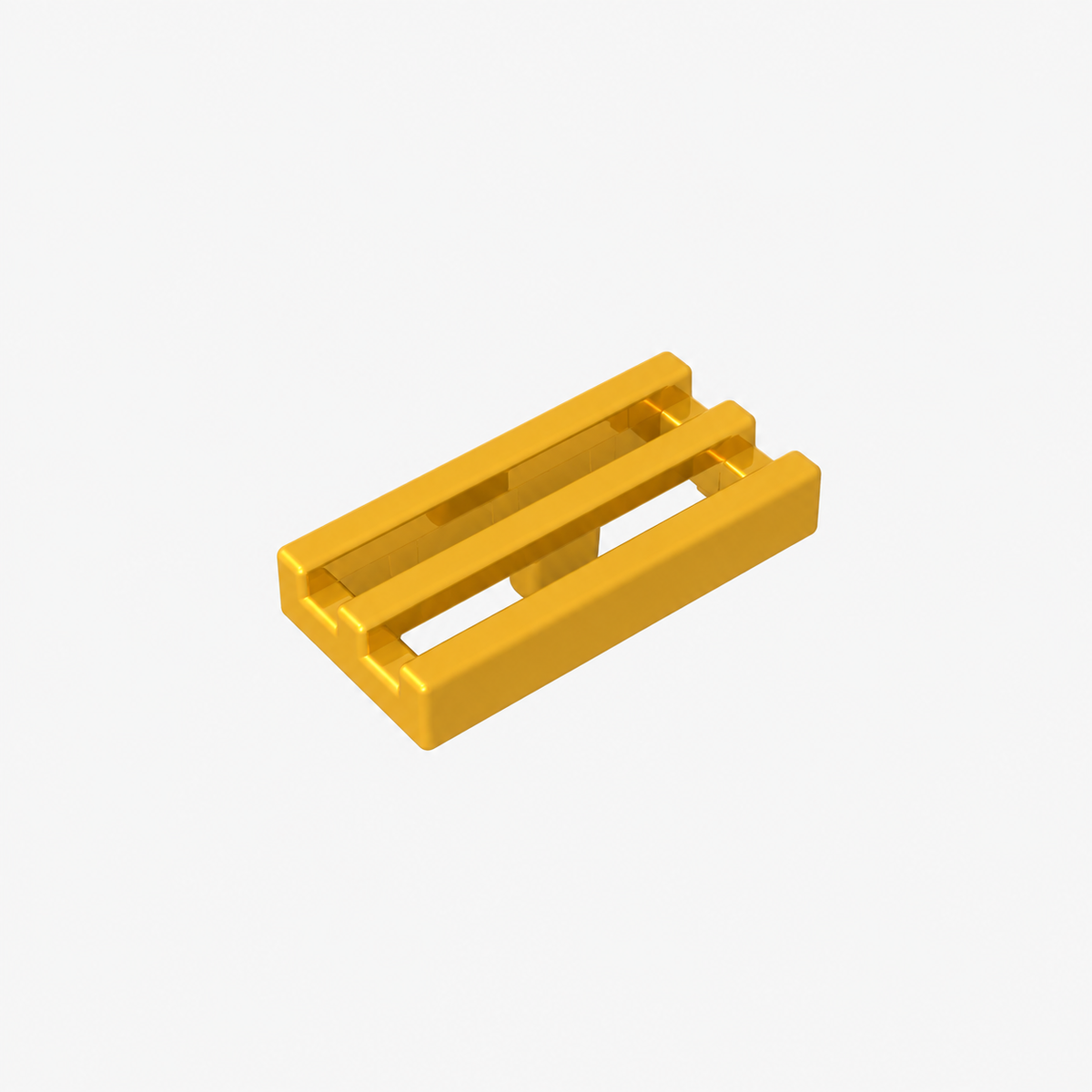2412b | Tile, Modified 1 x 2 Grille without Bottom Groove / Lip